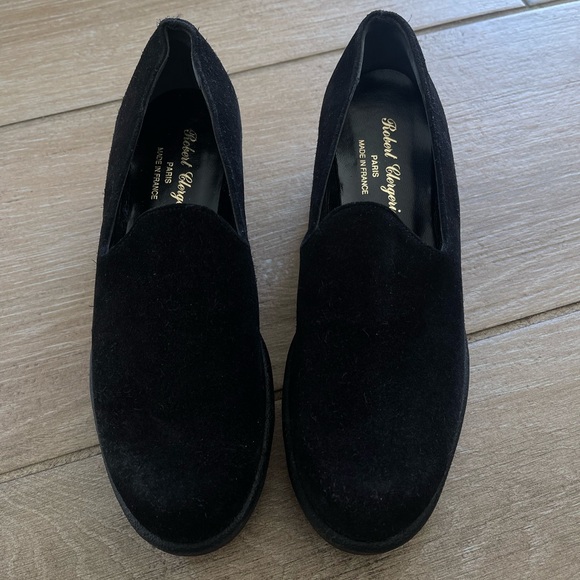 Black Suede Robert Clergerie Loafers - Picture 1 of 9